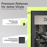 thumbnail of K-Möbel Schallplatten Rahmen Grün 2er Set 40x40cm mit Schwarzem Passepartout für das Cover