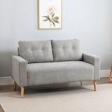 thumbnail of HOMCOM Divano 2 Posti Compatto Moderno, Schienale Trapuntato, Grigio