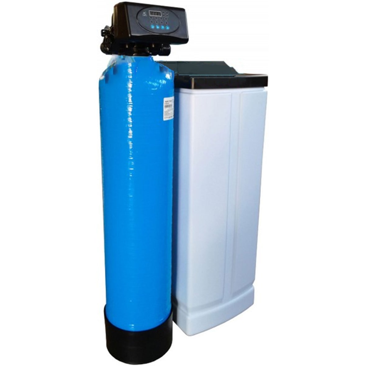 Addolcitore d'acqua ONDA LT40 a 2 componenti, bombola + tino salamoia, con valvola Runxin, capienza resina lt.40