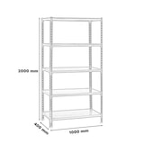thumbnail of SimonRack Estanteria Metalica, 2000x1000x400 mm, 5 Alturas, Bandeja Metal, 180 kg de Punto Flexión, Estanterias Almacenaje, Az/Nrnj/Galva - Simonclick
