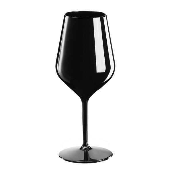 6 Mehrweg Wein Cocktail Gläser Spritz schwarz Tritan 470ml Wiederverwendbar Kunststoff unzerbrechlich