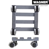 thumbnail of WAGNER Pflanzenroller CREO 19 x 19 x 8 cm, für innen, Buchenholz, grau, Softrollen, Tragkraft 50 kg, EU Ware - 20080901