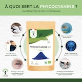 thumbnail of Phycocyanine bio - extrait de spiruline bleue en poudre - Colorant alimentaire naturel bleu - Cuisine Recette Pâtisserie - Conditionné France - 50g