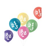 thumbnail of 6 bunte Luftballons Einschulung Schulanfang