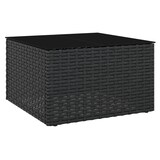 thumbnail of vidaXL 2-tlg. Garten-Lounge-Set mit Kissen Schwarz Poly Rattan