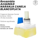 thumbnail of Recambio Ambimax Ambientador Naranja-Canela Extrem 100ml, 30 días de duración, 150m2 cobertura intensa, perfume equilibrado. (NO INCLUYE APARATO)