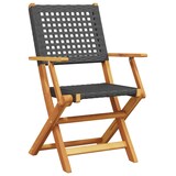 thumbnail of vidaXL 3-tlg. Bistro-Set Schwarz Poly Rattan und Massivholz