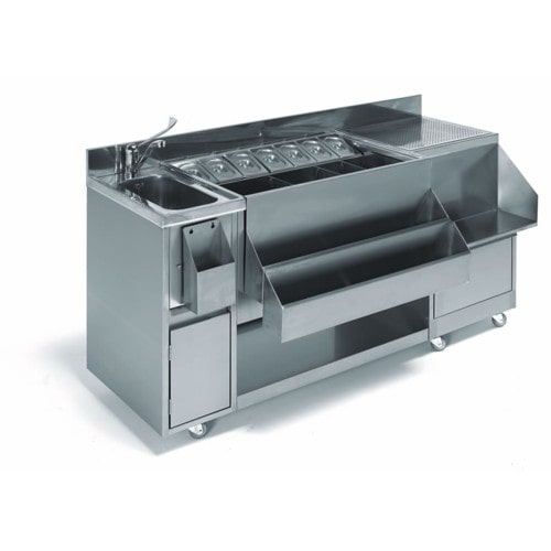 Arredo bar banco cocktail station postazione cm 155x56x83 RS2986