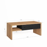 thumbnail of Mesa de Café Elevatória, Sala de estar, Sala de Jantar, 110x45x50cm, Estilo moderno, Carvalho e preto _ 508_1