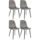 thumbnail of Set de 4 sillas de comedor Maryam Gris claro/Terciopelo
