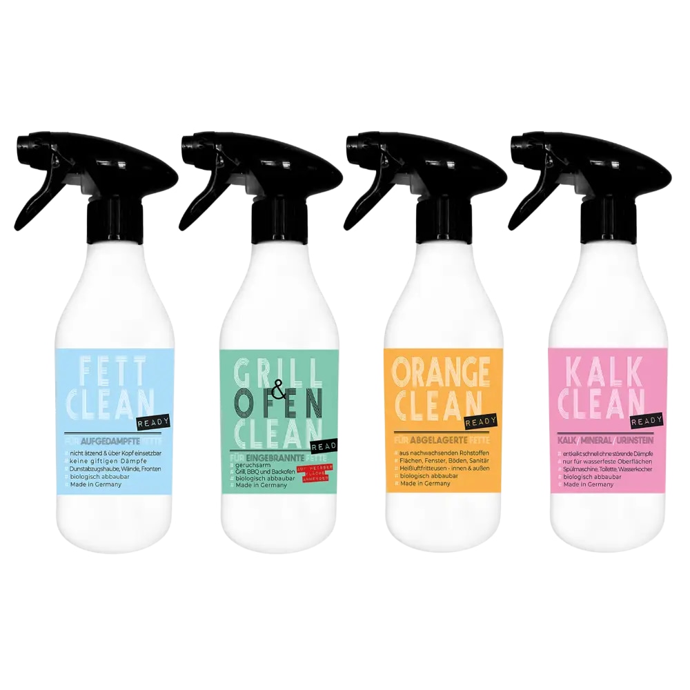 Starter Set 4x 0,5l (gebrauchsfertig) komplettes Reiniger-Paket