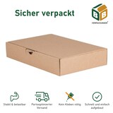 thumbnail of 300 x Maxibriefkartons (350 x 250 x 50 mm) DIN A4 stabiler Versandkarton Faltschachtel Versandschachtel Wellpappe BB-Verpackungen