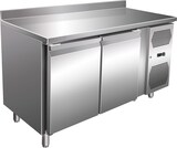 thumbnail of Gastro Edelstahl Tiefkühltisch Tiefkühltheke 2 Türen 260 L mit Aufkantung