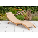 thumbnail of Merxx Capri Liegezusammenklappbar. inkl. AuflagenaturStahlgestell mit Kunststoffgeflecht und FSC® Akazienholz