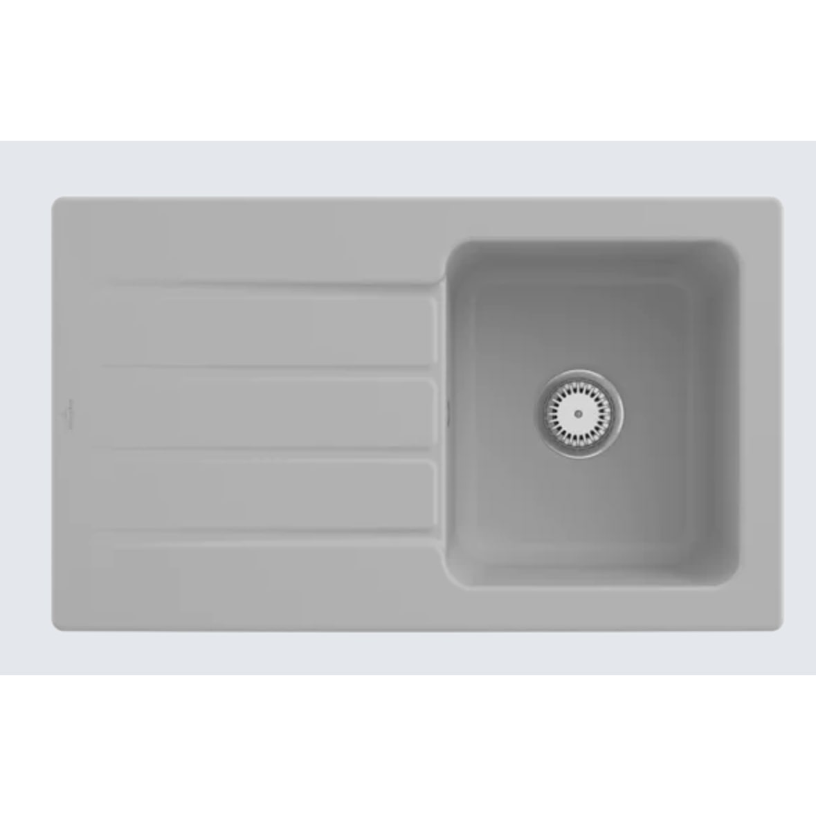 Villeroy&Boch Rechteckiges Spülbecken, Küchenspüle mit Abtropffläche Architectura 50 Steam grau, 86x51cm