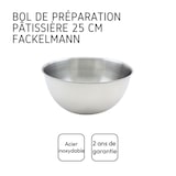 thumbnail of 2er-Set Fackelmann Basic Edelstahl-Rührschüsseln, 20,5 cm Durchmesser
