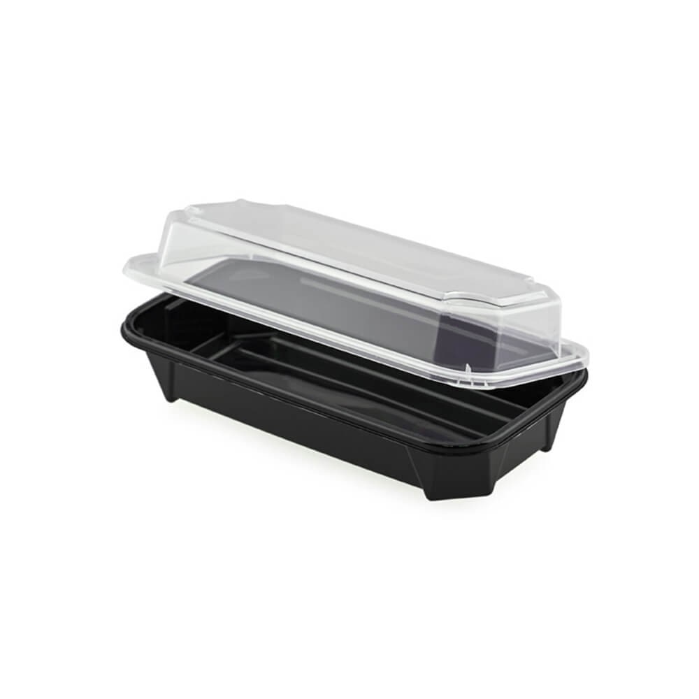 EMBALAGENS MEDITERRÂNEAS - BANDEJA PARA SUSHI + TAMPA 160X82X28 mm. (540 unid.) - take away - catering