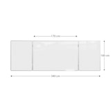 thumbnail of Magnetisches Whiteboard Klapptafel 5-flächig 100x170//340 cm