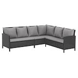 thumbnail of SVITA MADISON polyrattan dining set tuinmeubelset rotan lounge hoekbank zwart