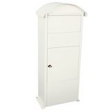 thumbnail of PROREGAL Robuster freistehender Briefkasten Victorian aus pulverbeschichtetem verzinkten Stahl | HxBxT 110x41x27cm | Einwurföffnung 36x17cm | Weiß