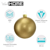 thumbnail of WellHome - Bola de Navidad Inflable Dorada de Ø45cm con Ventosa y Accesorios