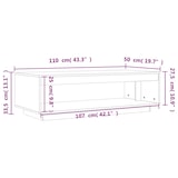 thumbnail of Table basse cire marron 110x50x33,5 cm bois massif de pin Modèle Montmartre Moderne