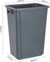 thumbnail of Cestino per rifiuti Jantex Slim grigio da 60 litri