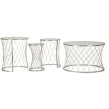 thumbnail of Conjunto mesa noah prateado 4 peças cm ø 70x45-47x54,5-36x50-28x45