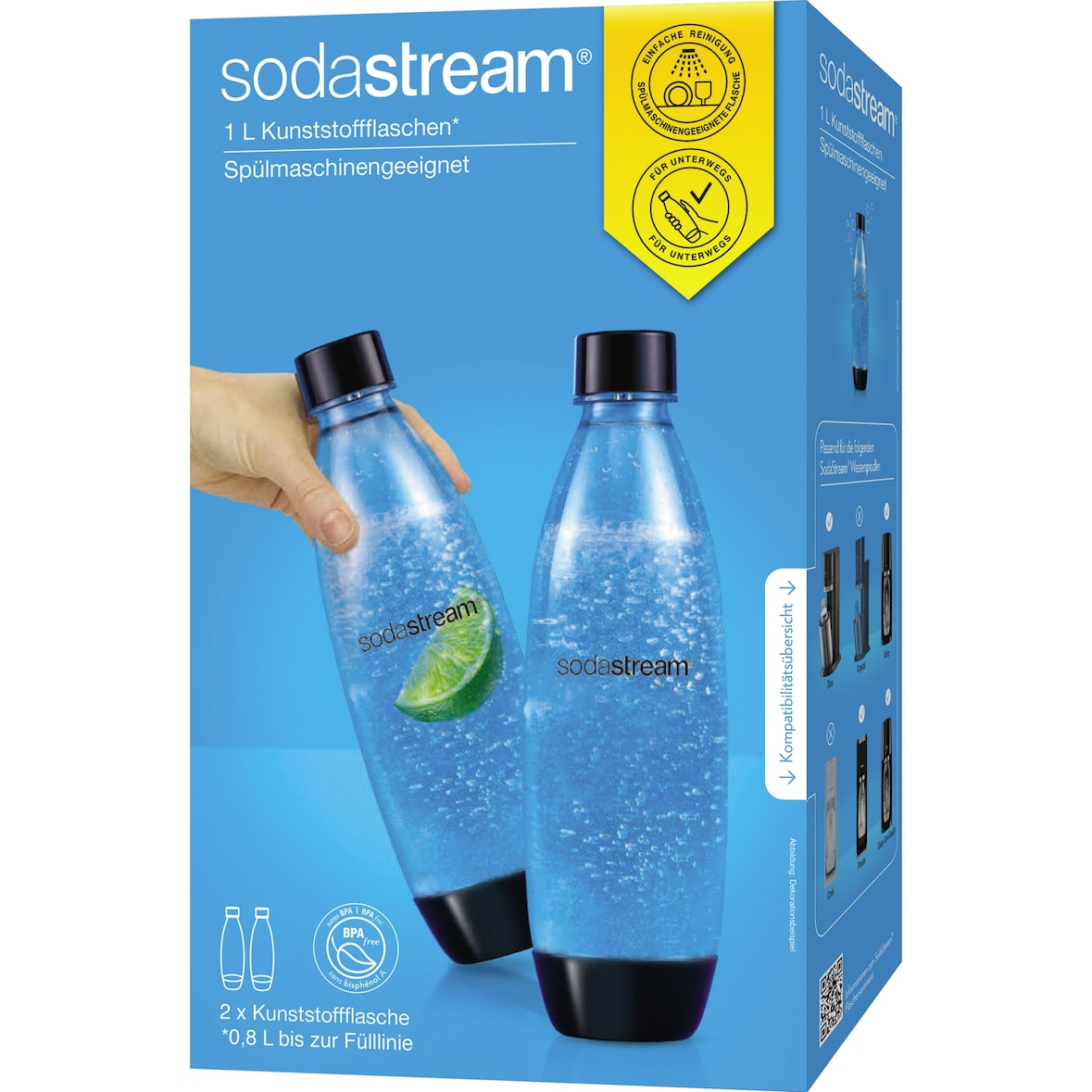 sodastream Kunststoffflasche Duo 1741260490 1l 2 Stück
