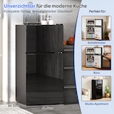 thumbnail of Merax Mini Kühlschrank 60L mit Gefrierfach, Kühl-Gefrierkombination, 38L + 22L, Glastür, 135 kWh/Jahr, 45 dB, schwarz