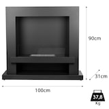 thumbnail of Moritz Ethanol Kamin freistehend Standkamin I 100 x 90 x 31 cm Raumteiler I 1,5 Liter Brenner I Bioethanol Kamin I Bio Ethanol Kaminofen Indoor