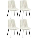 thumbnail of Set van 4 Dijon Eetkamerstoelen creme/Stof