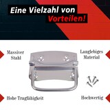 thumbnail of PRIOstahl Kistengriff Griff 1 Stück Verzinkt 120 x 80mm + Befestigungsschrauben aus Stahl für Truhen