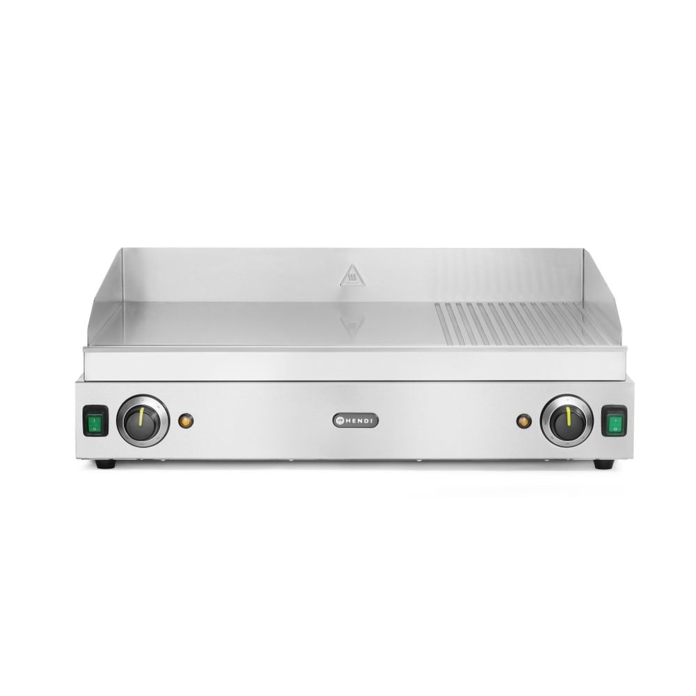 Plancha de asar Hendi versión 2/3 lisa 1/3 ranurada 3500W 720x550x245mm