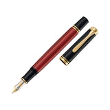 thumbnail of Kolbenfüllhalter Souverän M400 Feder B schwarz/rot