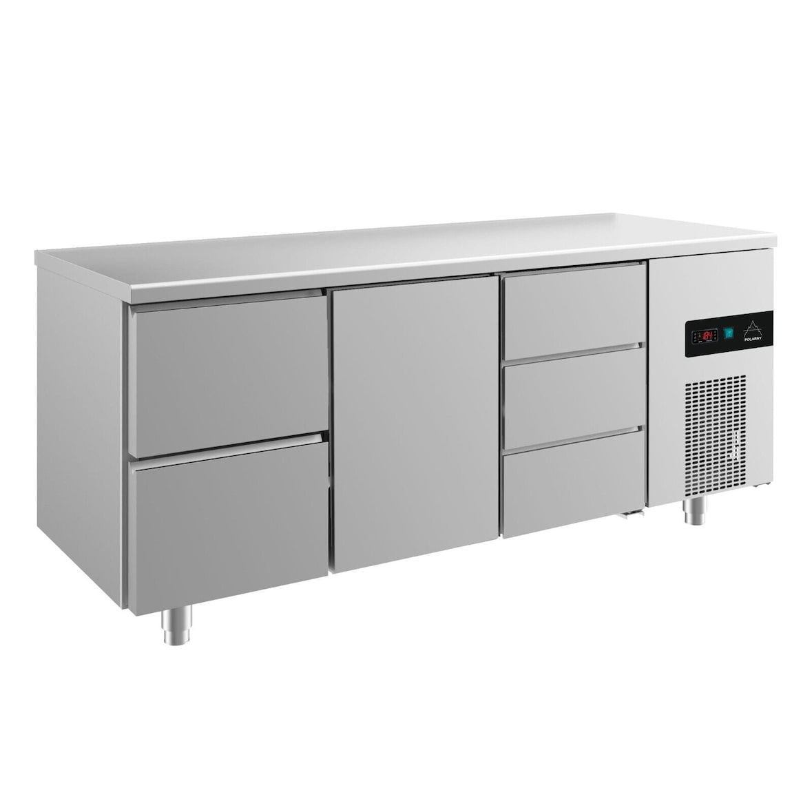 Gastro Kühltisch 1 Tür 5 Schubladen Umluftkühlung 1865x700x850mm -2/+8°C 474L