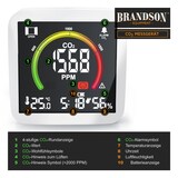 thumbnail of Brandson CO2 Messgerät für Raumluft, Luftqualitätssensor, Alarmfunktion, präzise CO₂-Messung, für Innenräume