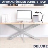 thumbnail of DELUKE® Tischgestell Metall KRYT Weiß inkl. Schrauben + Bodenschoner Tischbein Tischkufe Tischgestell für Holztisch Esstisch 71x150x78cm