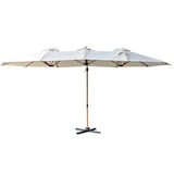 thumbnail of Parasol déporté rotatif 360° 3 têtes (4,5 x 2,65 m) + housse écru