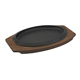 thumbnail of ILSA Piatto a servire ovale in ghisa Basic con vassoio in legno cm 28x19