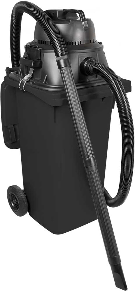 Nass-/Trockensauger/Industriesauger 1100 Watt, mit 120 Liter Behälter (DIN Mülltonne) grau