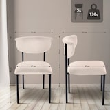 thumbnail of Lot de 2 chaises de salle à manger Gambell en velours Crème