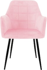 thumbnail of ECD Germany – Esszimmerstühle 4er Set Rosa | Samtbezug, Armlehnen, Metallbeine, ergonomische Küchen- & Esszimmerstühle