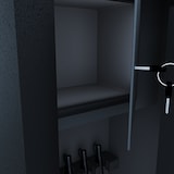 thumbnail of Armadio Portafucili Armi Blindato Fuciliera In Acciaio Con Cassetto Tesoretto Con Serratura E Chiave A Doppia Mappa Cassaforte Sicura Grigio 2 Posti