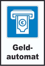 thumbnail of Geldautomat Schild A1 Rückseite selbstklebend
