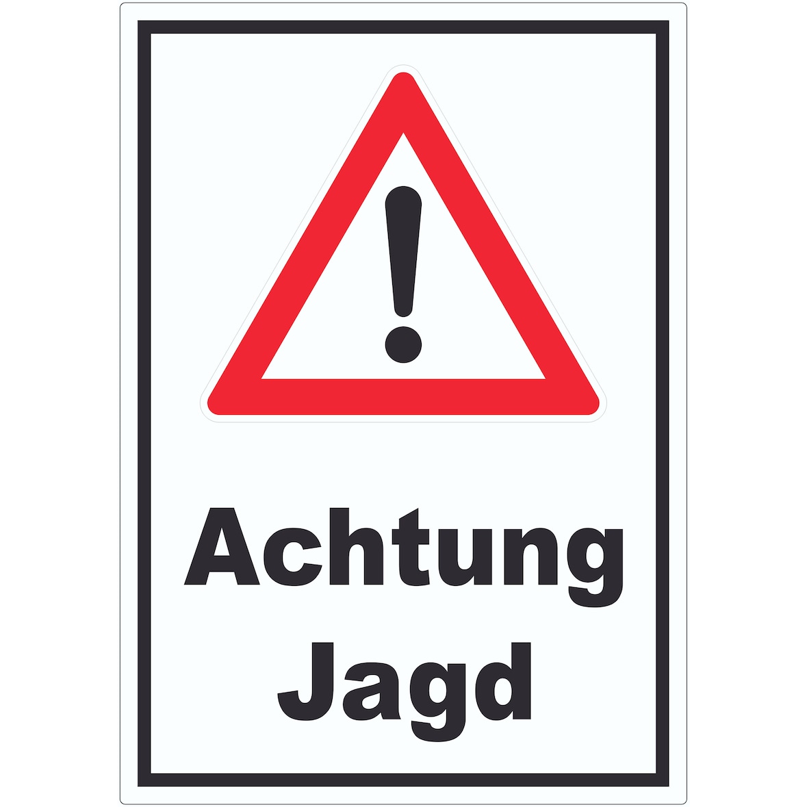 Achtung Jagd Schild A3 (297x420mm)