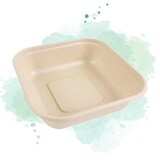 thumbnail of ECOLOMIQUE - 50 Pcs - Barquette pulpe brune scellable - 800 ml, 16,3 x 16,3 cm, Hauteur: 4 cm - ECO210BPU163