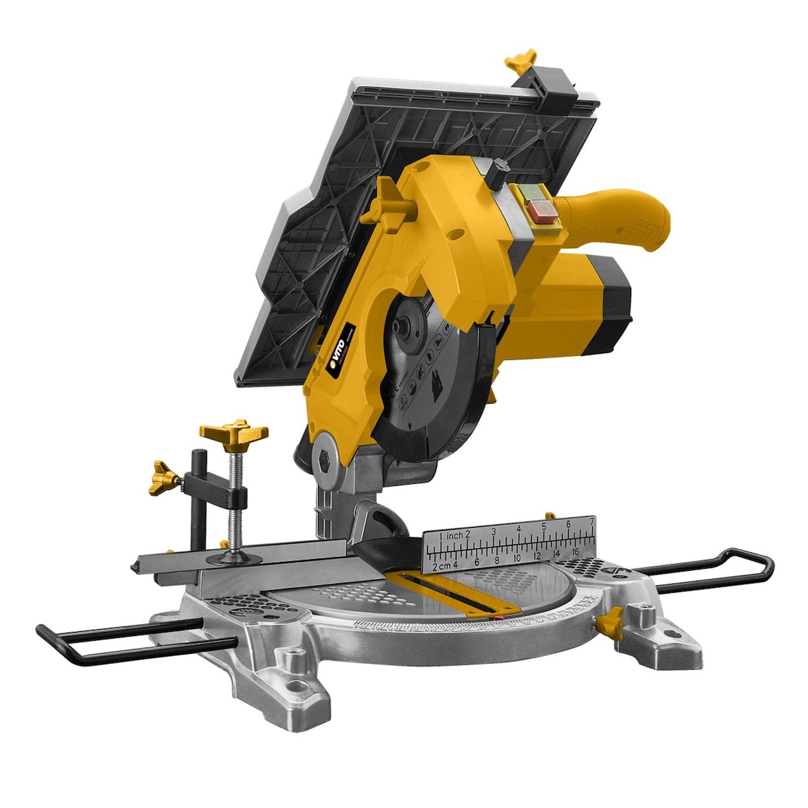 Sierra circular combinada 1200W Doble corte 2 posiciones Corte 45/45° Disco de hoja 210 mm Diámetro 30mm VITO