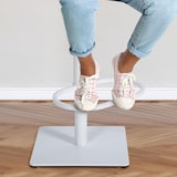 thumbnail of Banco de bar Damaso com revestimento em tecido terra castanha/branco