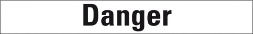 Aufkleber I Signalwort Danger, Folie, selbstklebend, 37x15mm, 30/Bogen, GHS-Verordnung